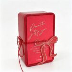 Tin Box Rectangular Tinplate Gift Box with Bow Tag