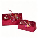 Tin Box Vintage Floral Triangular Paper Gift Box