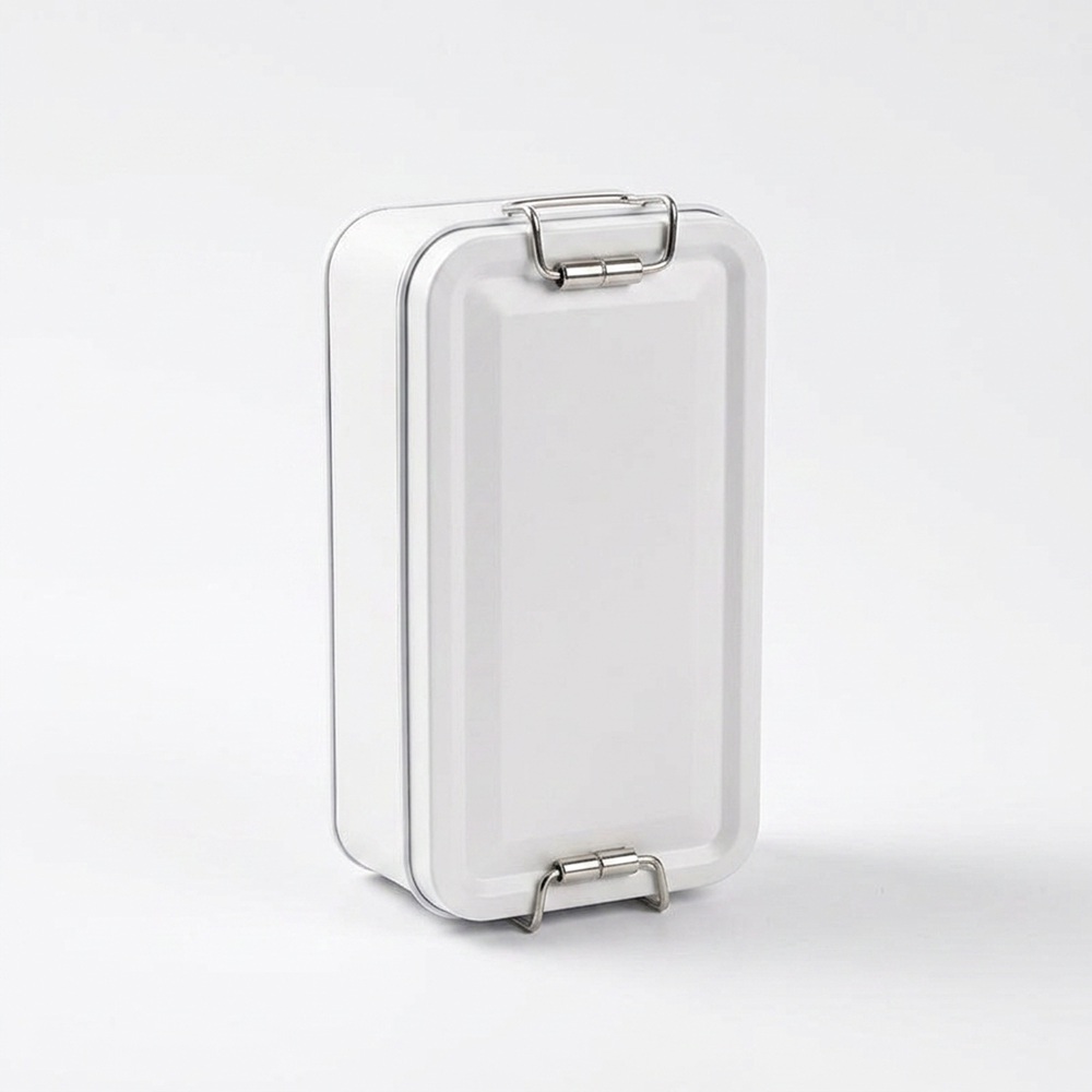 Rectangular Tin Box with Latch